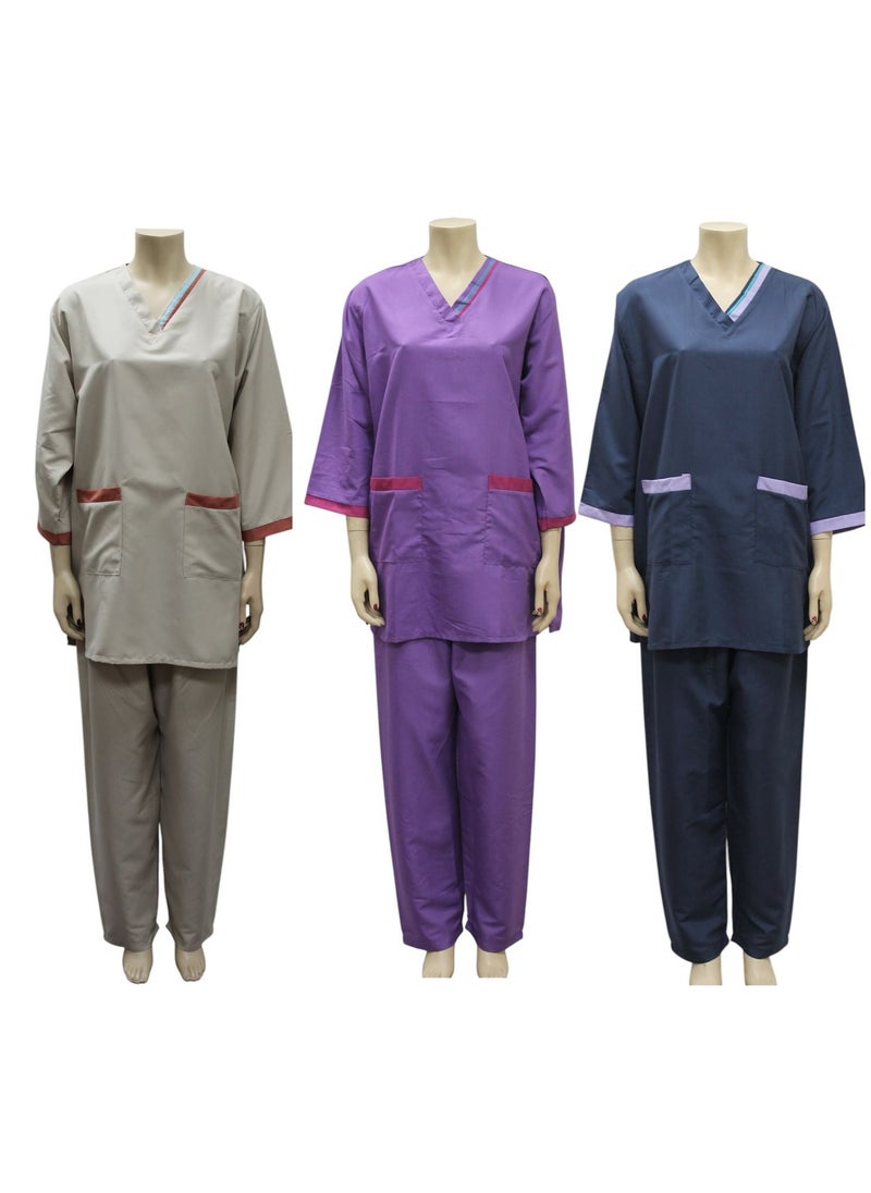 1home Housemaid Uniform Maid Nanny Scrub Suit 3 piece set  - Image 1