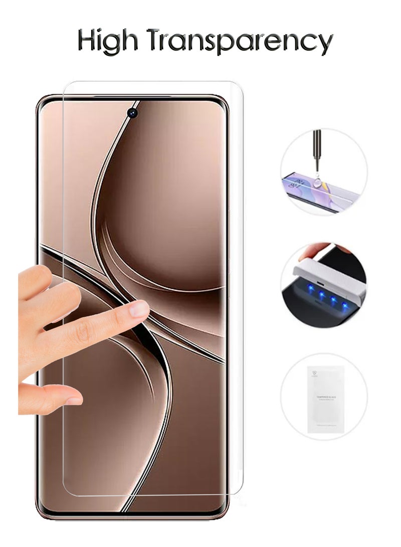 For Vivo V40e - UV Liquid Glue Full Curved Coverage Tempered Glass Screen Protector - Image 4
