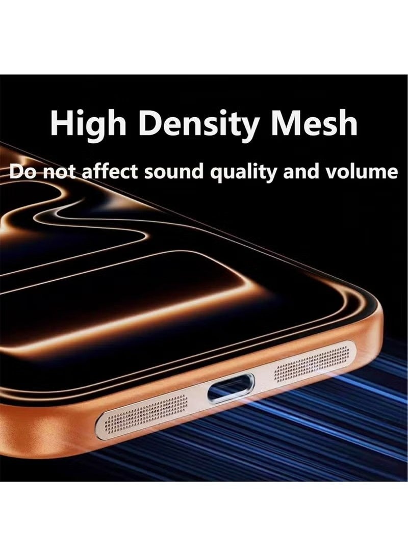 4PCS Mobile Phone Skin Stickers case for iPhone 17 Pro Max Earpiece Speaker Mesh Anti Dust Proof Adhesive Cover - Image 3