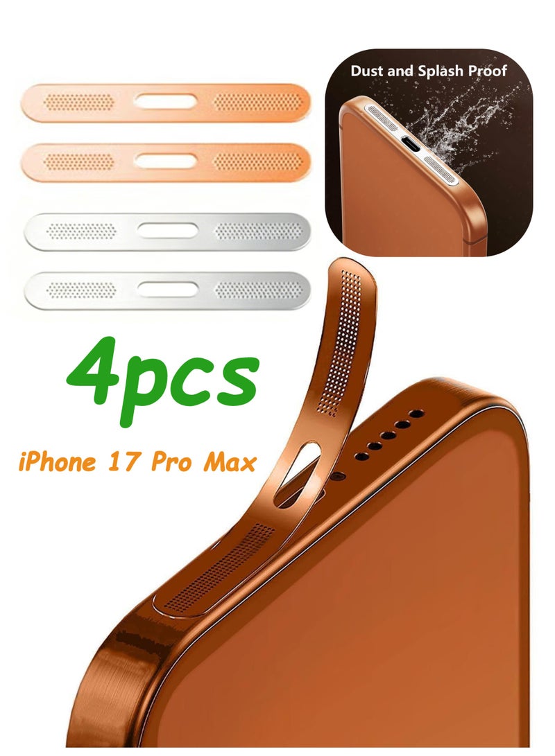 4PCS Mobile Phone Skin Stickers case for iPhone 17 Pro Max Earpiece Speaker Mesh Anti Dust Proof Adhesive Cover - Image 1