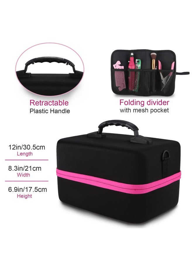 Yewltvep - Nail Polish Organizer Case, 42+ Bottles Nail Polish Storage Supplies Organizer Nail Bags Box Organizer Carrying Case for Nail Stuff, Tool, Nail Kit Bag Box Holder for Salon Home DIY Nail Tech Gift - Image 1
