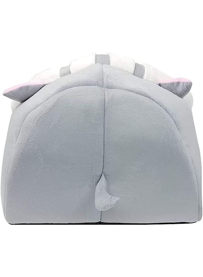 48 * 45 * 40 سم سرير حيوانات كرتونية للحيوانات الأليفة داخلي لطيف شبه مغلق سرير للقطط قابل للغسل كهف منزل قطة صغير مع لعبة كرة دافئة ناعمة قابلة للفصل بيت قطة بيت حيوانات أليفة - Image 4