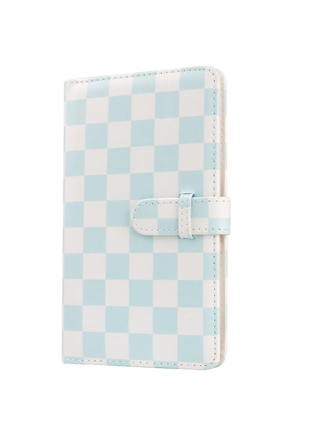 ZIKKON ZIKKON 2x3 inch Mini Photo Album 96 Photo Pocket Storage Album for fujifilm instax mini film used in Mini 12119 907099Liplay Evo Mini 3 Photo CardsTickets Business CardsBlue Checkboard  - Image 2