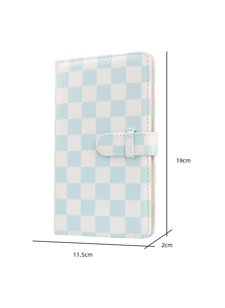 ZIKKON ZIKKON 2x3 inch Mini Photo Album 96 Photo Pocket Storage Album for fujifilm instax mini film used in Mini 12119 907099Liplay Evo Mini 3 Photo CardsTickets Business CardsBlue Checkboard  - Image 3