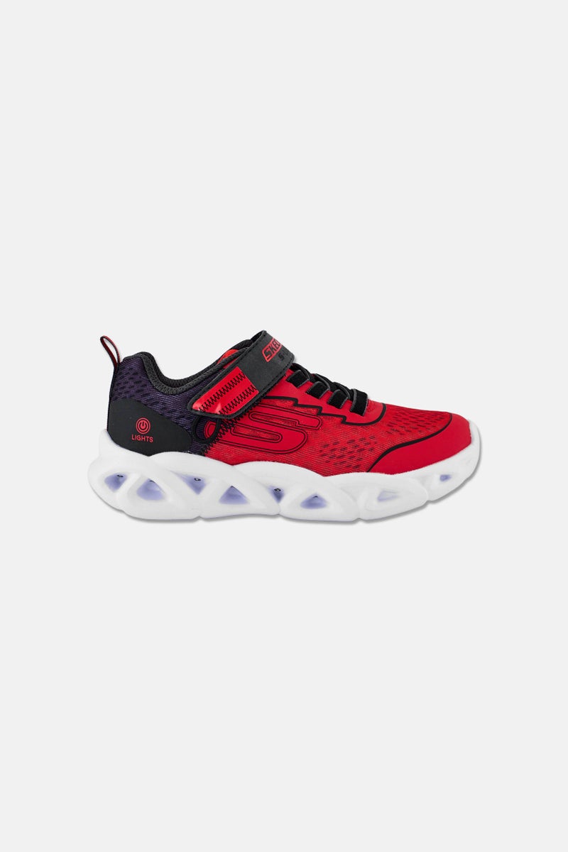 SKECHERS Kids Boy Twisty Bright 2,0 Velcro Closure Shoes, Red - Image 3