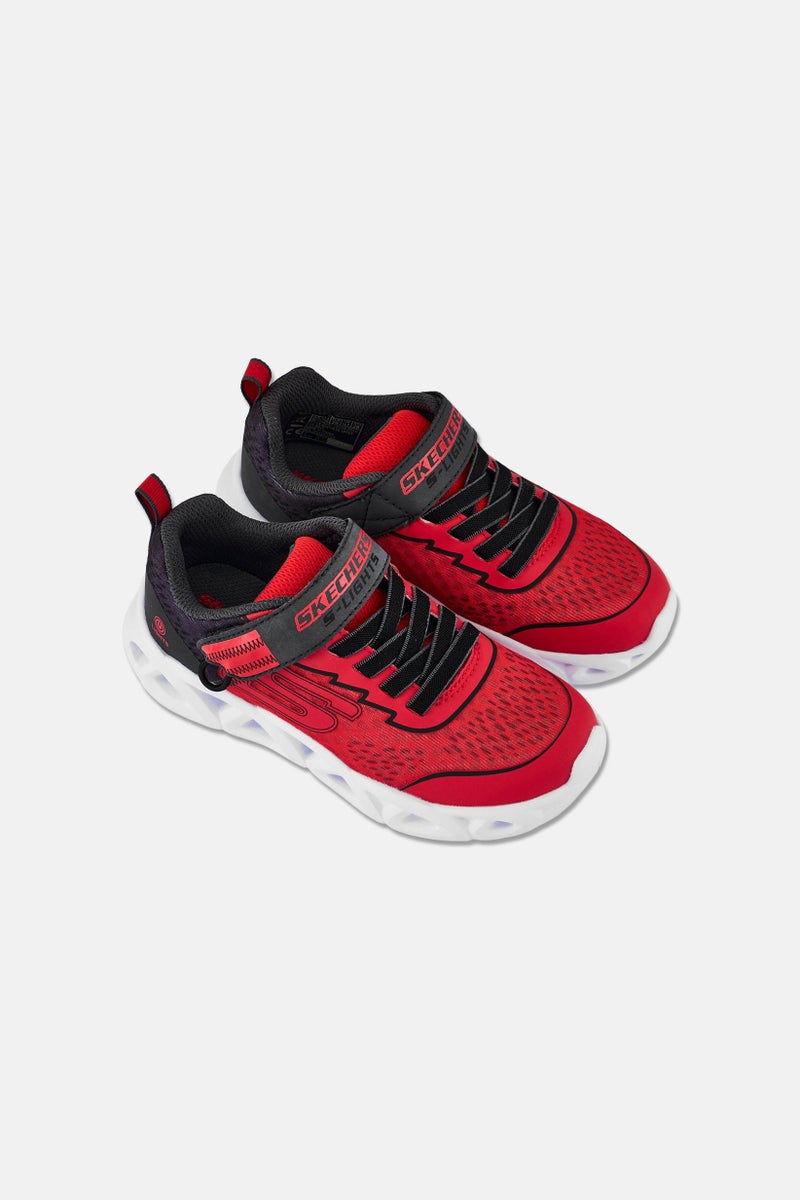 SKECHERS Kids Boy Twisty Bright 2,0 Velcro Closure Shoes, Red - Image 4