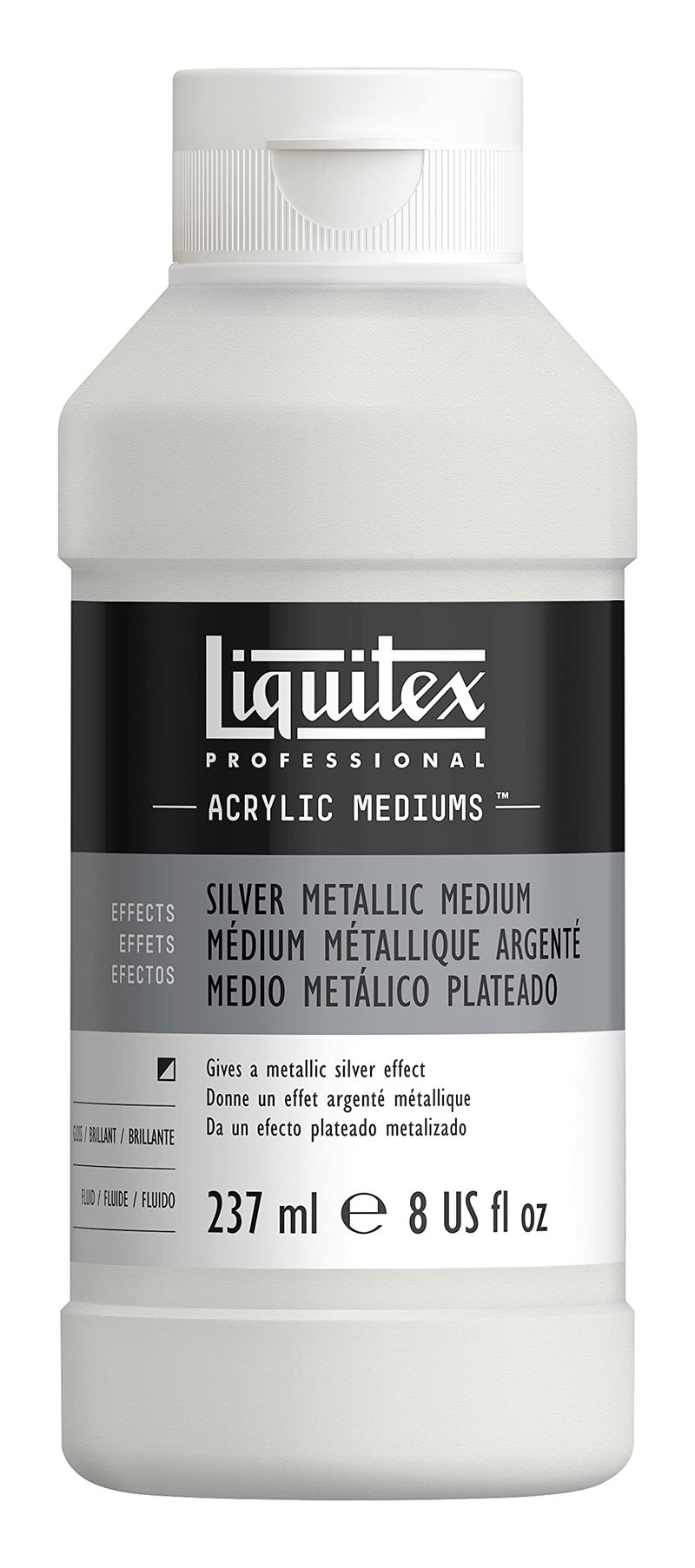 Liquitex Professional Effects Medium , 237ml (8-oz), Silver Metallic Medium - Image 1