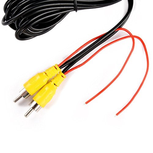 DALLUX Backup Camera RCA Video Cable,CAR Reverse Rear View Parking Camera Video Cable with DC Power Cable & RCA Connector, DC Power Adapter, Cable Clip (33FT/10 Meters) - Image 2