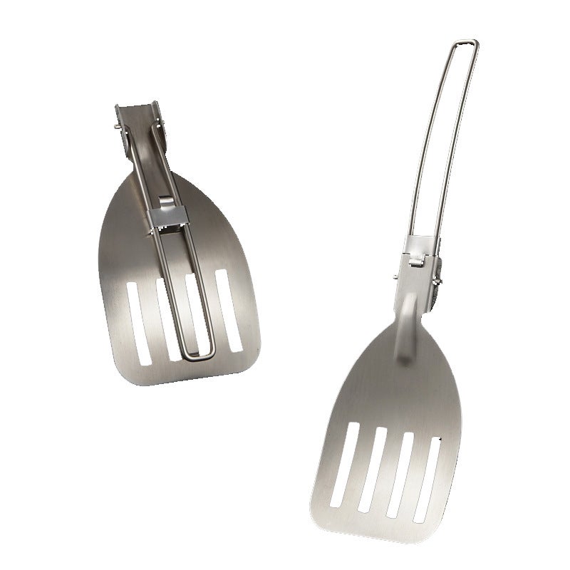 Portable Folding Camp Spatula 304 Stainless Steel Outdoor Cookware Upgrade-Fried Shovel 