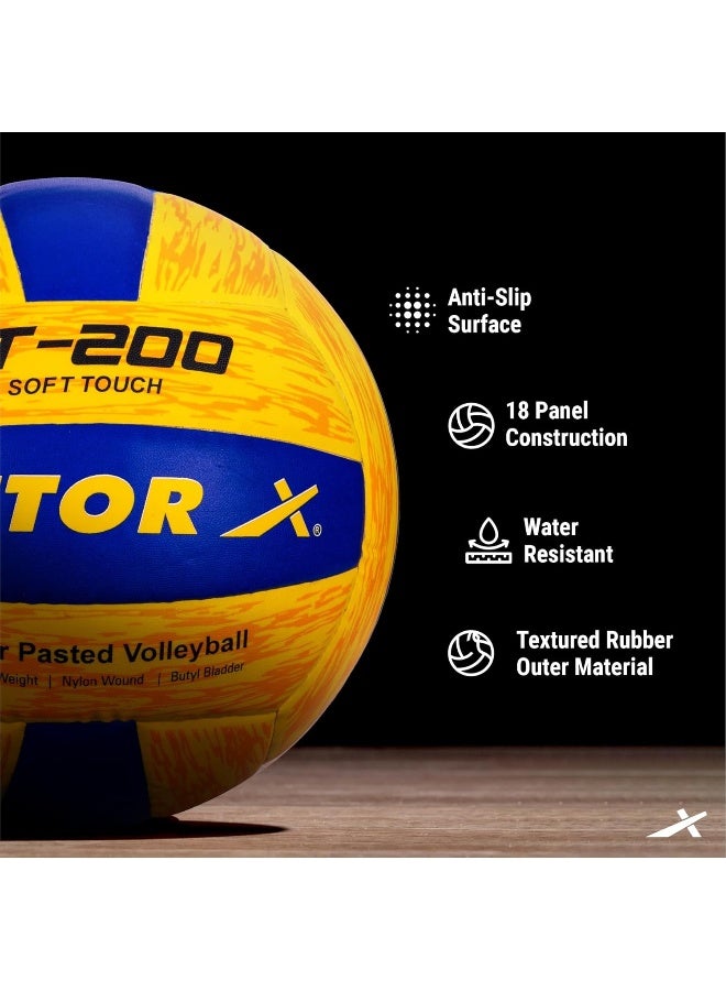 فيكتور أكس كرة طائرة فيكتور إكس ST-200 | جودة عالمية، كرة طائرة مصنوعة يدويًا من البولي يوريثان، ١٨ لوحة ناعمة الملمس، قبضة مزخرفة، متينة وخفيفة الوزن، مناسبة للعب الداخلي والخارجي | مقاس الكرة: ٤ - Image 4