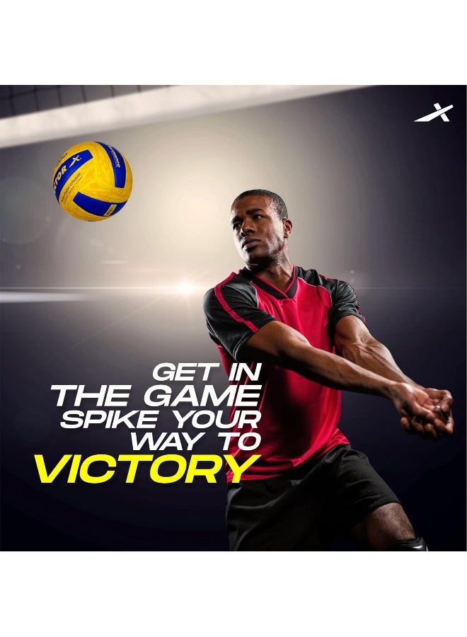 فيكتور أكس كرة طائرة فيكتور إكس ST-200 | جودة عالمية، كرة طائرة مصنوعة يدويًا من البولي يوريثان، ١٨ لوحة ناعمة الملمس، قبضة مزخرفة، متينة وخفيفة الوزن، مناسبة للعب الداخلي والخارجي | مقاس الكرة: ٤ - Image 5