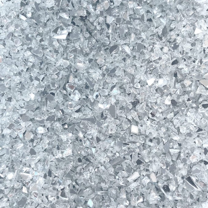 2LB910G CRUSHED MIRROR GLASS FOR CRAFTS 68MM RESIN GLUE ART DECORATIVE DIY CRUSHED MIRROR PIECES