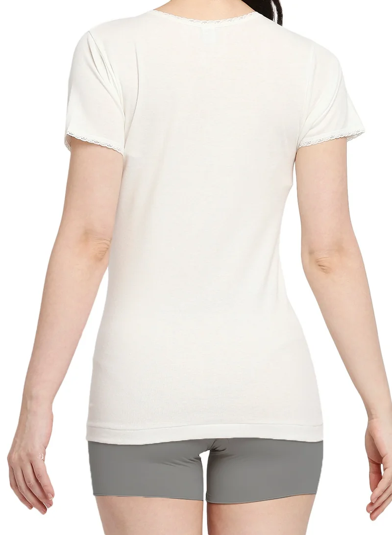 BYC GIRLS COTTON UNDERSHIRT - IVORY