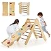 OLAKIDS Pikler Triangle Set 3 in 1 Climbing Toys for Toddlers Wood Montessori Baby Jungle Gym with Ramp Ladder Slide Kids Indoor Playground Activity Play Structure - Image 2