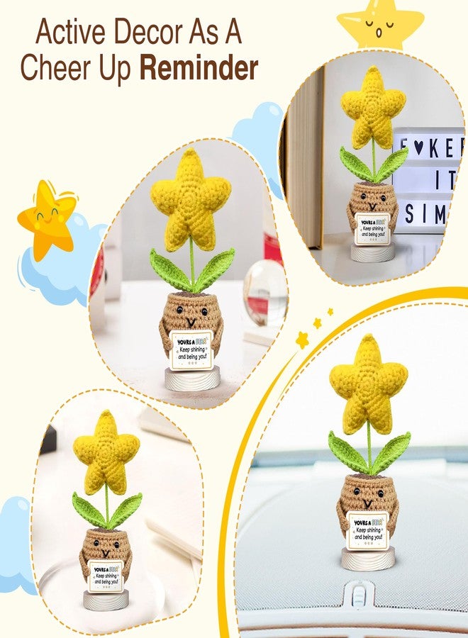 Gossby Positive Star Crochet - Inspirational Gift for Women- Emotional Support, Birthday, Encouragement, Thinking of You, Friend, Coworker, Boss - You're A Star! Keep Shining, Being You - Image 5