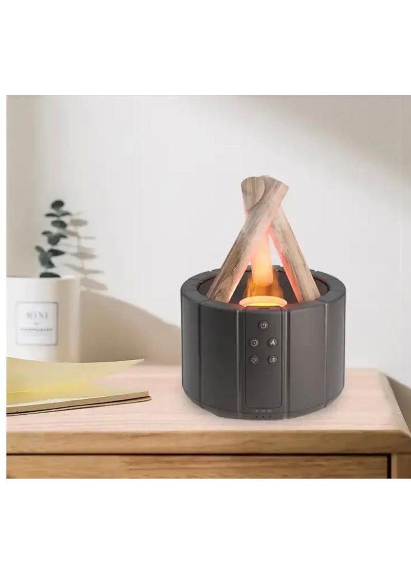 QiaoKai Bonfire Humidifier 250ML with Remote Control, Silent Flame Diffuser Aromatherapy Scented Oil Diffusers Timing With Bonfire Shape Warm Light And 7 Colorful Lights  - Image 1