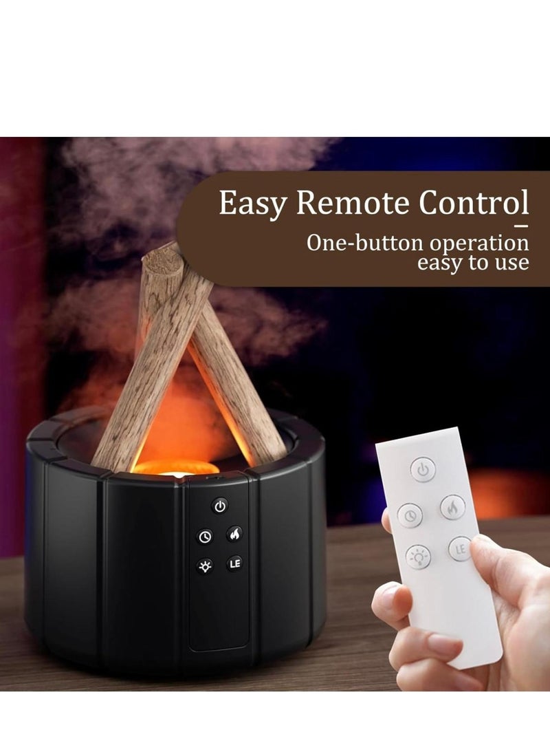 QiaoKai Bonfire Humidifier 250ML with Remote Control, Silent Flame Diffuser Aromatherapy Scented Oil Diffusers Timing With Bonfire Shape Warm Light And 7 Colorful Lights  - Image 4