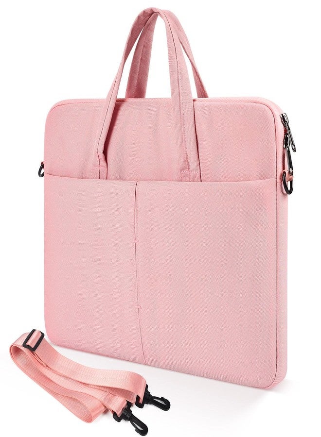 14 Inch Laptop Case Sleeve Carrying Bag for HP Chromebook/EliteBook/Stream, MacBook Air 15.3 M4, Lenovo IdeaPad Flex 5,13.5 Inch Surface Laptop 7/6, ASUS Dell Acer Samsung, Pink