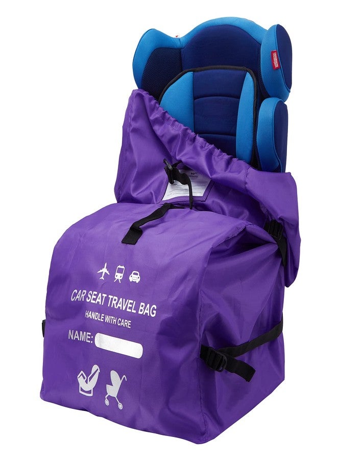 Clearworld Car Seat Travel Bag for Air Travel, Durable Gate Check Bag for Airport,Foldable Baby Stroller Travel Carry Bag, Fits Car Seats, Infant Carriers & Booster,Universal Size(Purple) - Image 1