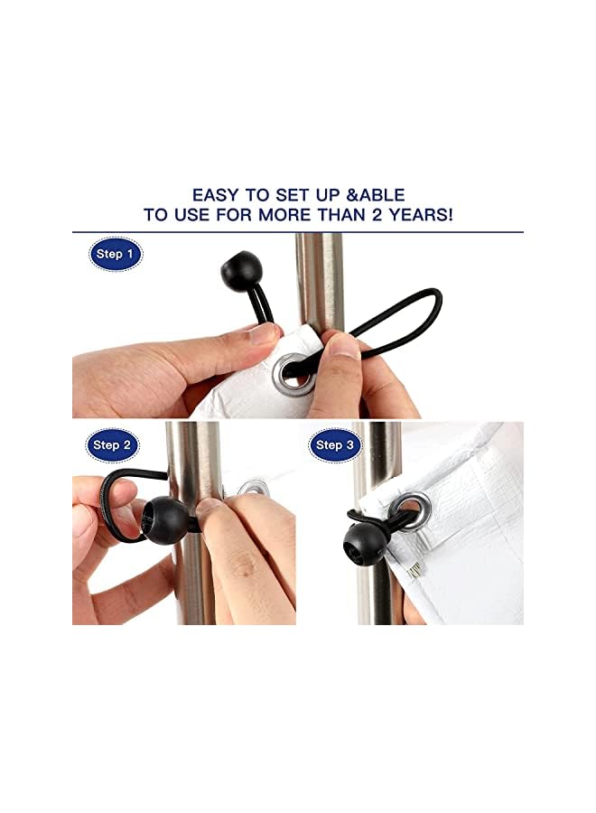 The Bros The Bros Ball Bungee Cords | 6-Inch Heavy-Duty Bungee Cord with Balls | 25 PCS UV Resistant Bungee Balls for Canopy, Tarp Tie Down, Camping, Shelter & Tent Poles - Image 5