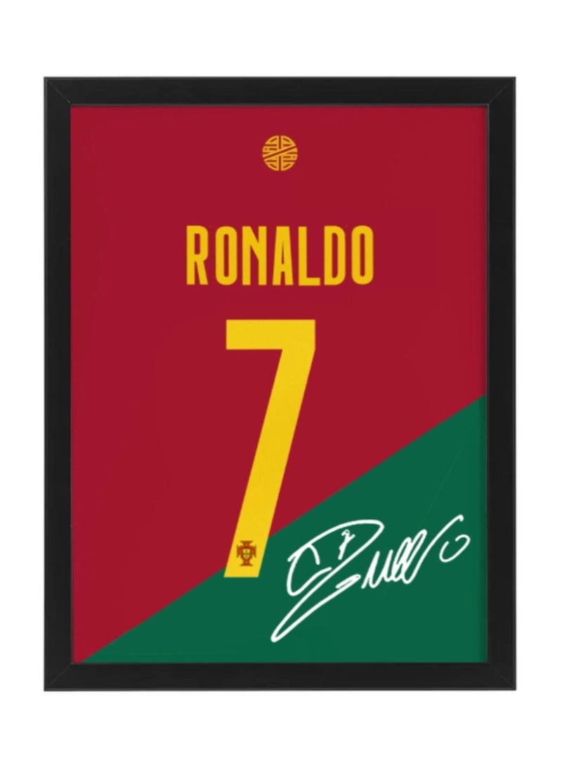 Boomah Accessories - Set of 4, Messi, Ronaldo, Neymar and Mbappe Autographed Jersey Poster with Frame 30x40cm - Image 1