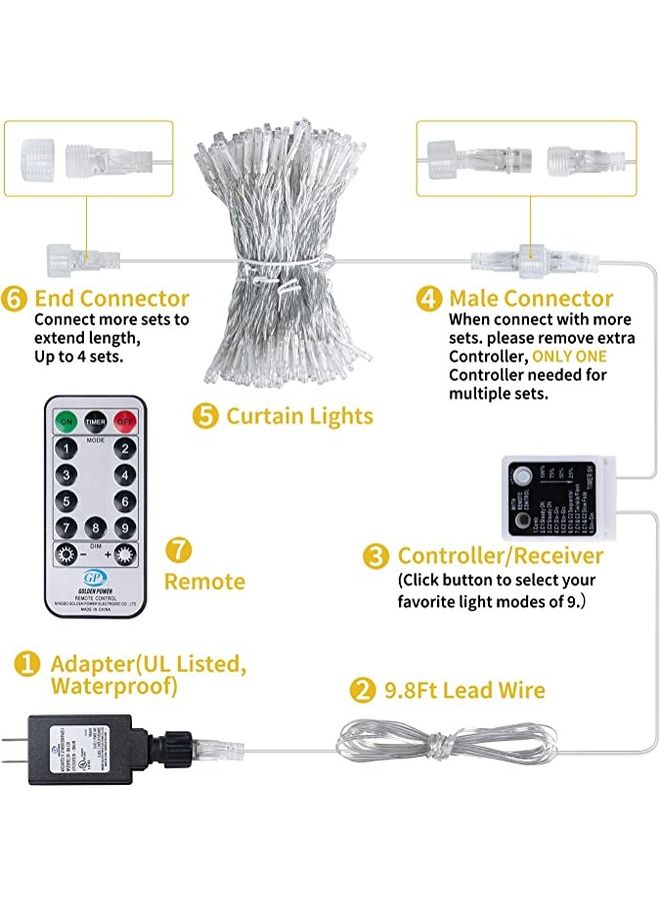 NIBEMINENT Dimmable And Connectable Window Curtain Light Warm White 3meter - Image 3