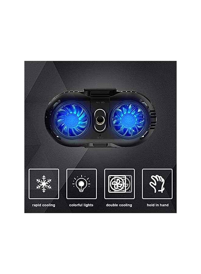 erorex Phone Cooler Fan Game Pad Holder Radiator With Dual Semiconductor Cooling Chip Cellphone Usb Radiator Phone Cooling Case For Mobile Gaming Tiktok Live Streaming Car Driving Outdoor Vlog - Image 2