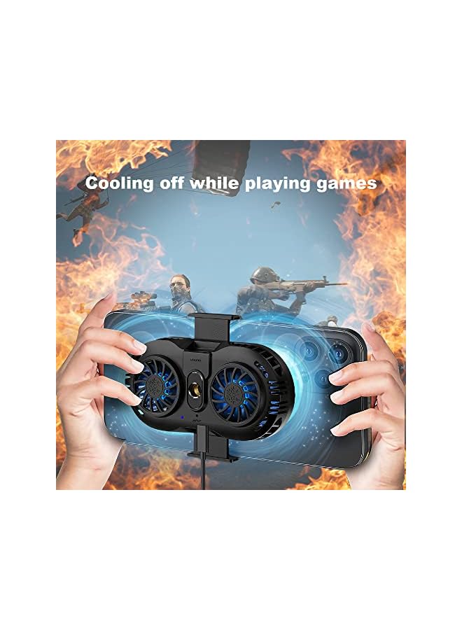 erorex Phone Cooler Fan Game Pad Holder Radiator With Dual Semiconductor Cooling Chip Cellphone Usb Radiator Phone Cooling Case For Mobile Gaming Tiktok Live Streaming Car Driving Outdoor Vlog - Image 4