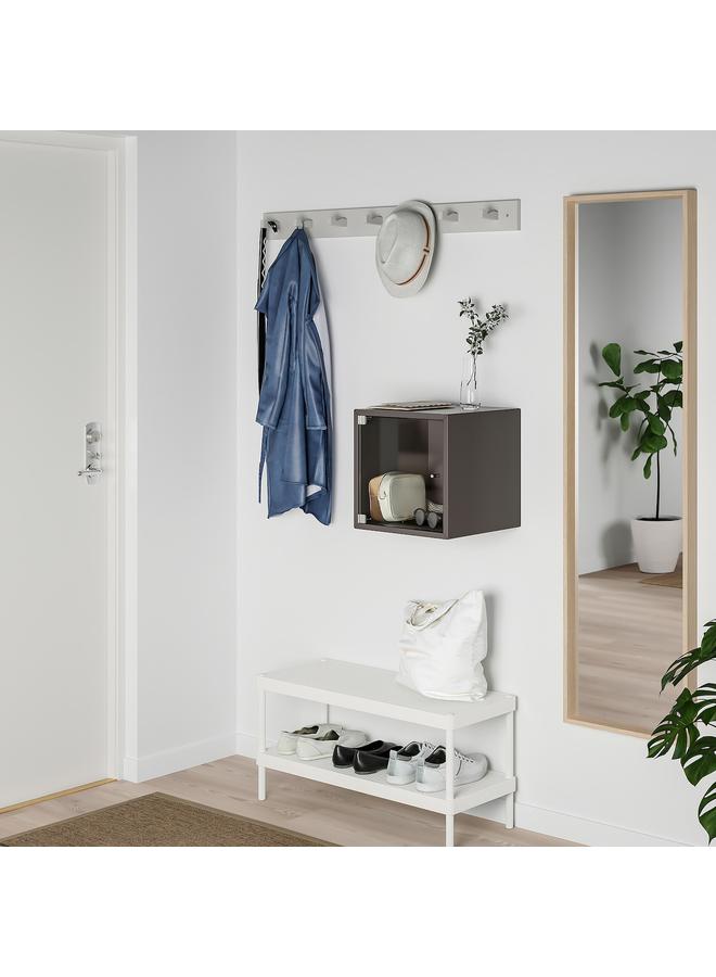 Zaboon Wall Cabinet With Glass Door, Dark Grey, 35X35X35 Cm - Image 3