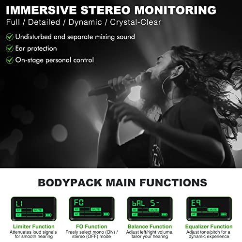 Phenyx Pro PTM-10 Stereo Wireless in Ear Monitor System Bodypack Receiver, Performance with 89 Adjustable Frequencies - Image 4