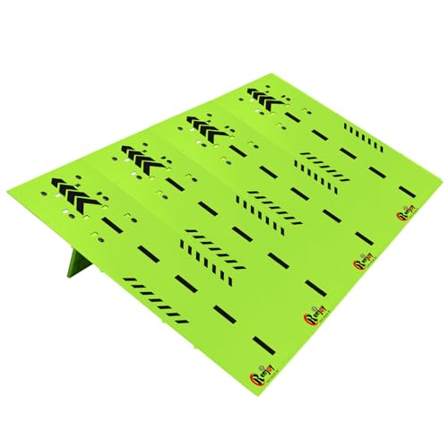 RCenjoy RC Car Jump Ramp Takeoff Board RC Ramp for Jumping Stunt Playset for 112 114 116 118 124 Remote Control Model Car 4 Boards Green - Image 1