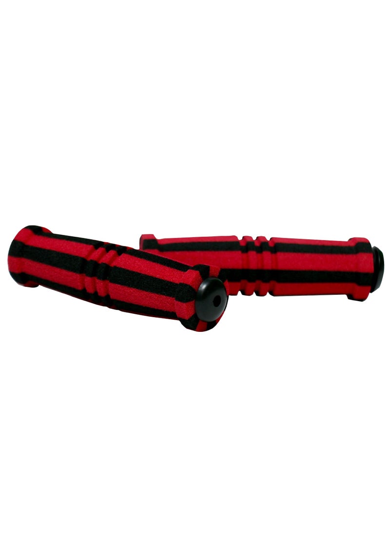 Generic Motorbike Handle Pair of Grips for Mountain, Beach Cruiser Scooter - Comfortable Non-Slip Bar Red & Black  - Image 5