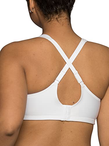 Vanity Fair Womens Medium Impact Sports For Breathable, Moisture Wicking, Padded Cups Up To Ddd Bra, Wireless - White, 40D US - Image 2