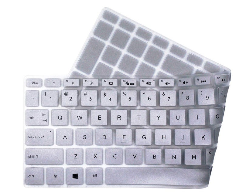 UHamn Keyboard Skin Compatible for 17.3" HP Envy 17m-ae111dx 17-bs, 15.6" HP Pavilion X360 15-br075nr, HP Envy X360 15m-bp012dx bp011dx/bp111dx 15m-bq121dx, HP 15-CB 15-CC 15-CD 15-CH 15-BW 15-BS Silver - Image 4