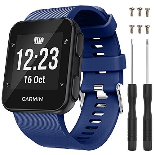 QGHXO حزام لجهاز Garmin Forerunner 35، حزام ساعة بديل من السيليكون الناعم لجهاز Garmin Forerunner 30 (بدون متتبع) - Image 1