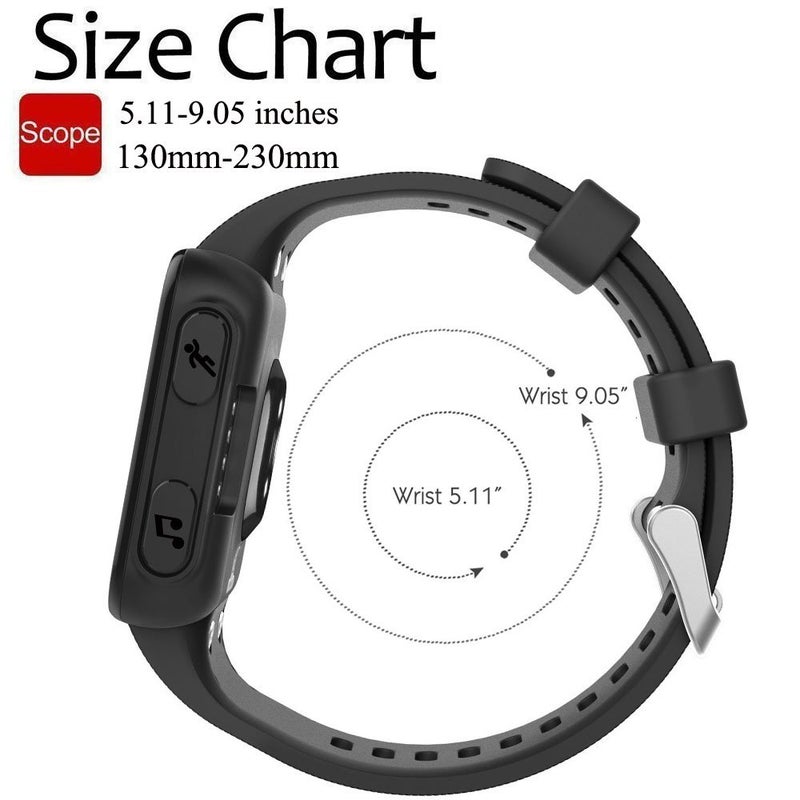 QGHXO حزام لجهاز Garmin Forerunner 35، حزام ساعة بديل من السيليكون الناعم لجهاز Garmin Forerunner 30 (بدون متتبع) - Image 5