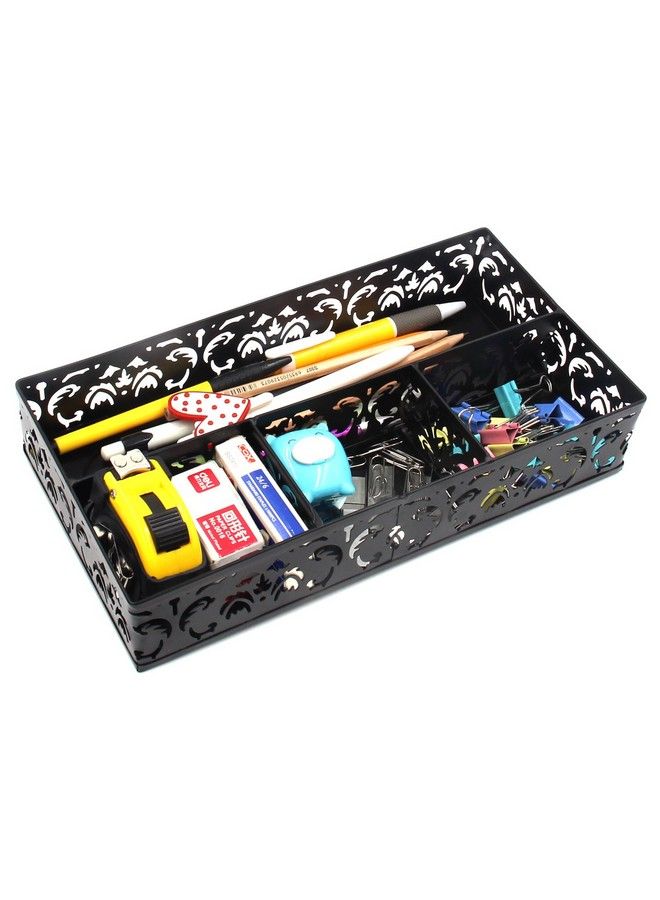 EasyPag Desk Drawer Organizer With 3 Small Bins And 1 Long Binblack - Image 4