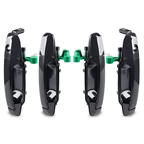 JDMON Front Rear Left & Right Exterior Door Handles Replacement for Kia Sorento 2003 2004 2005 2006 2007 2008 2009 Replaces 82650-3E000 82660-3E000 82660-3E000 83660-3E000 Black 4Pcs - Image 1