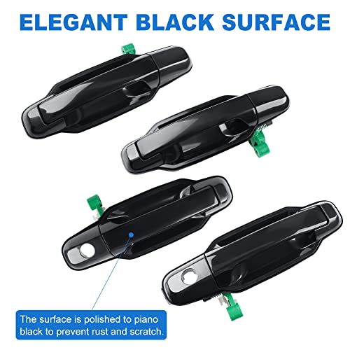 JDMON Front Rear Left & Right Exterior Door Handles Replacement for Kia Sorento 2003 2004 2005 2006 2007 2008 2009 Replaces 82650-3E000 82660-3E000 82660-3E000 83660-3E000 Black 4Pcs - Image 4
