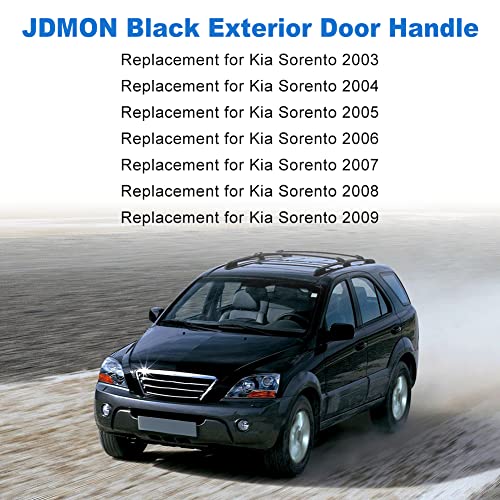 JDMON Front Rear Left & Right Exterior Door Handles Replacement for Kia Sorento 2003 2004 2005 2006 2007 2008 2009 Replaces 82650-3E000 82660-3E000 82660-3E000 83660-3E000 Black 4Pcs - Image 2
