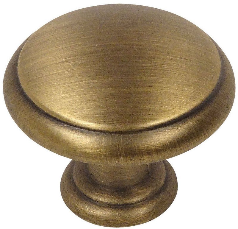Cosmas 10 Pack 5422BAB Brushed Antique Brass Cabinet Hardware Mushroom Knob - Image 5