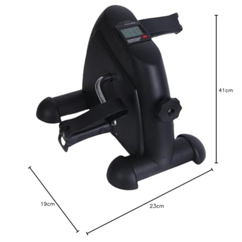 Under desk bike pedal exerciser for home office use, alloy steel construction, black finish, compact foldable design with digital monitor for real-time workout tracking - Image 4