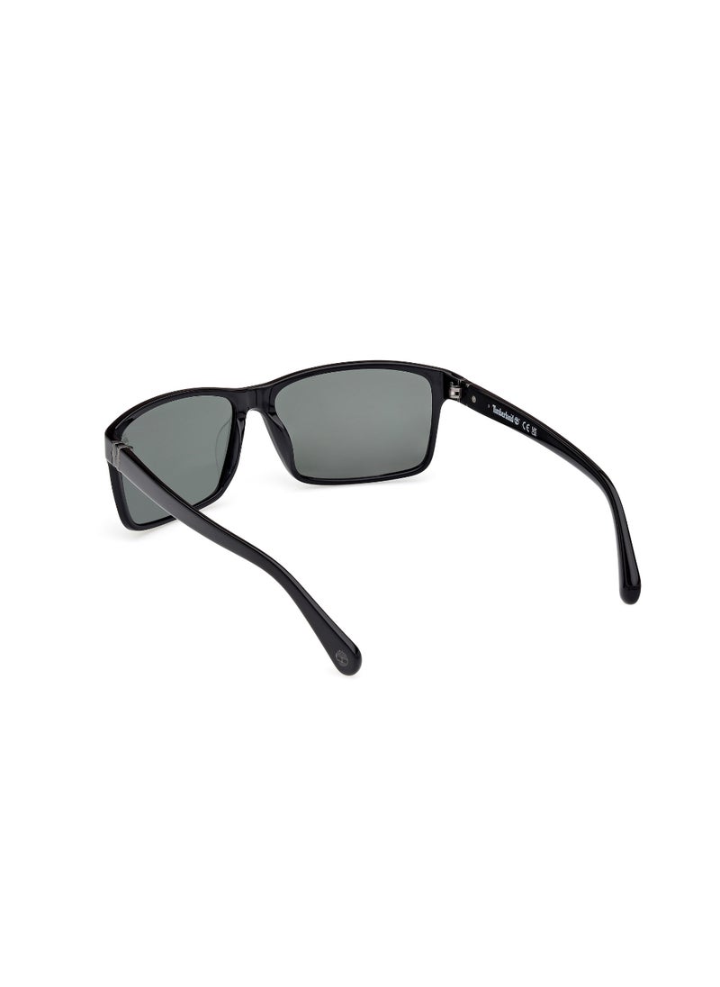 Timberland TIMBERLAND FULL RIM POLARIZED RECTANGULAR MALE ACETATE SUNGLASSES TB0003220D64  - Image 4