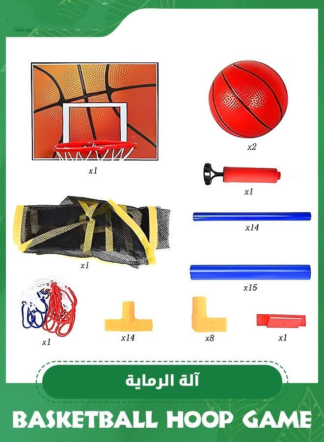 عربست مجموعة ألعاب كرة السلة (نمط الأركيد) للأطفال، تتضمن كرات وطوقاً؛ مجموعة ألعاب سلة متكاملة، لعبة هدف كرة سلة للاستخدام الداخلي والخارجي، مع حامل كرة سلة قابل لتعديل الارتفاع. - Image 2