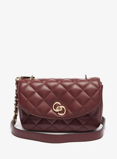 Celeste Women's Quilted Crossbody Bag with Flap Closure