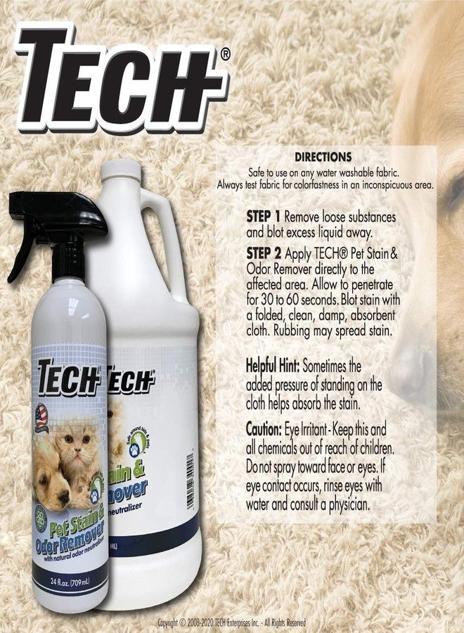 TECH Pet Stain & Odor Remover for Carpets - Eliminate Urine, Feces, Vomit, Drool and Other Pet Stains and Odor Instantly (24 oz) - Image 2