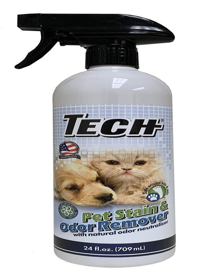 TECH Pet Stain & Odor Remover for Carpets - Eliminate Urine, Feces, Vomit, Drool and Other Pet Stains and Odor Instantly (24 oz) - Image 1