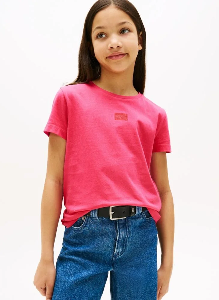 تومي هيلفيغر Kids Flag Crew Neck T-Shirt