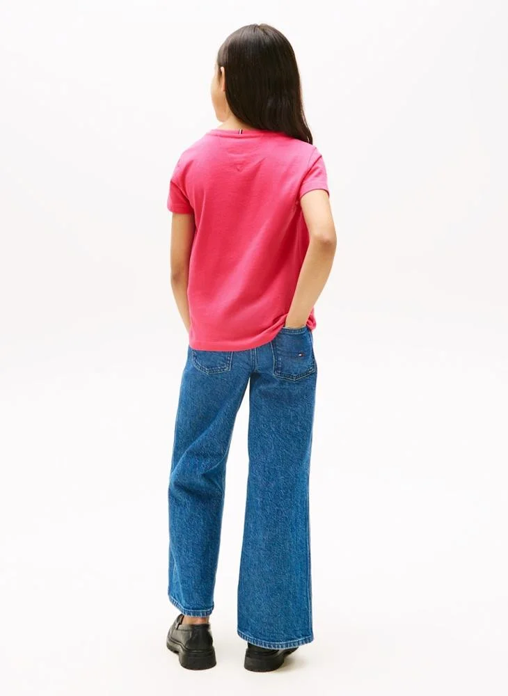 تومي هيلفيغر Kids Flag Crew Neck T-Shirt