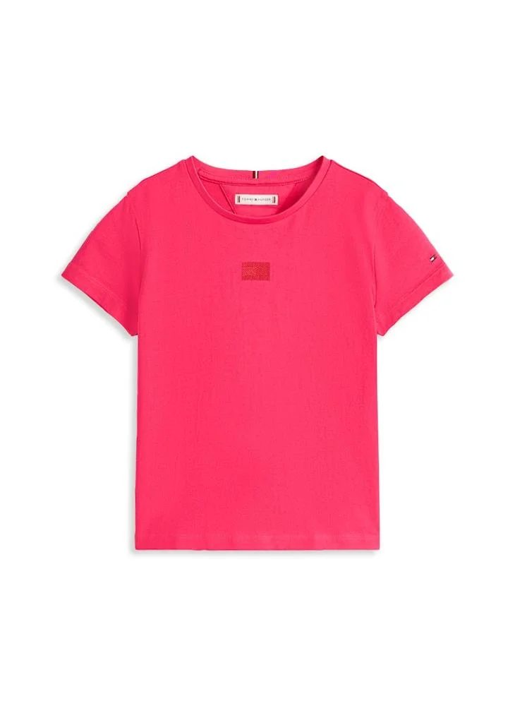 TOMMY HILFIGER Kids Flag Crew Neck T-Shirt